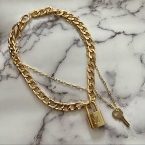 Louis Vuitton Lock and Key Necklace